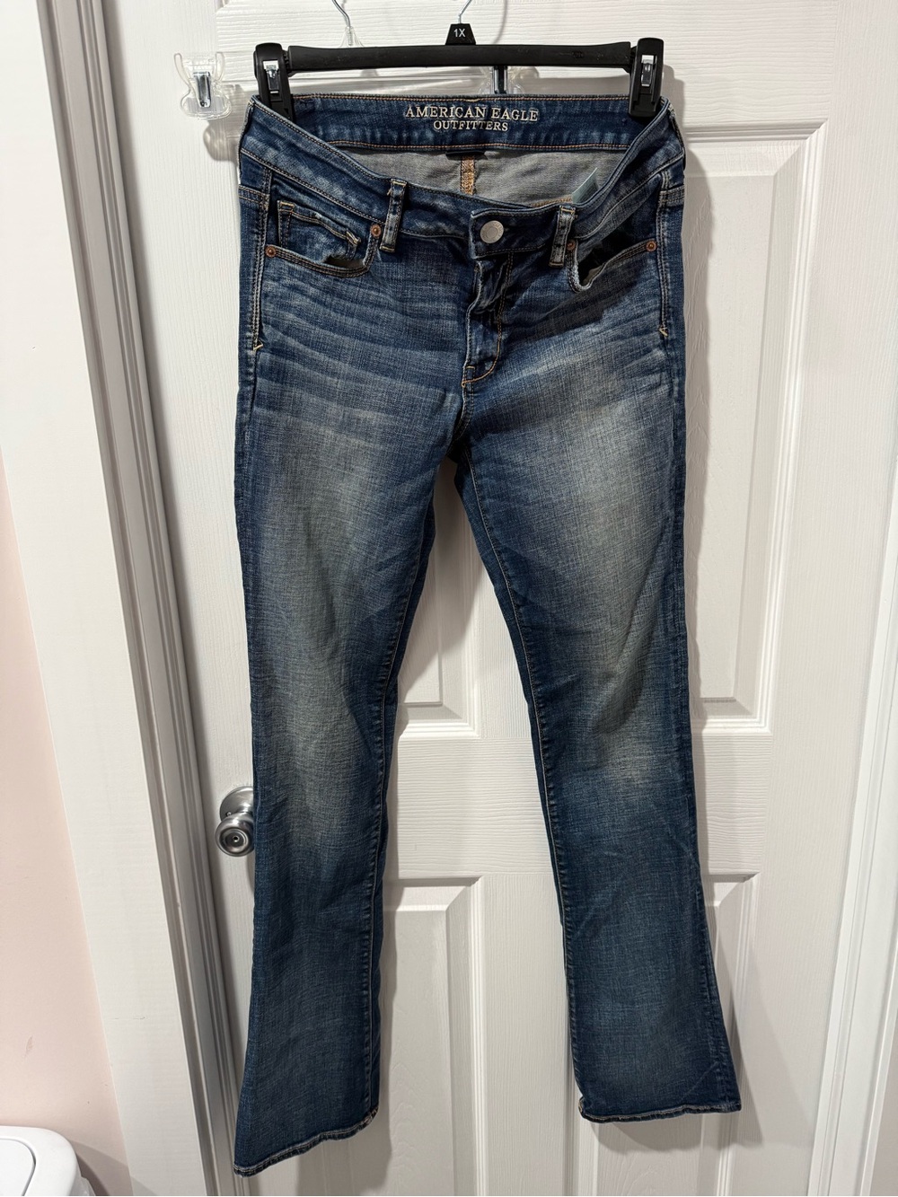American Eagle Outfitters Mid-Dark Blue Bootcut Jeans